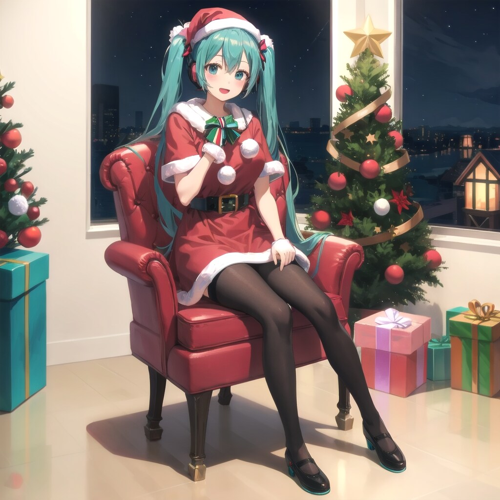 ❄️サンタコス、いい感じになってきた