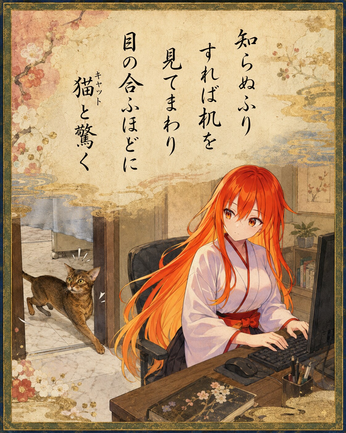 猫ちゃんと一緒　いたずらがバレた時 | の人気AIイラスト・グラビア
