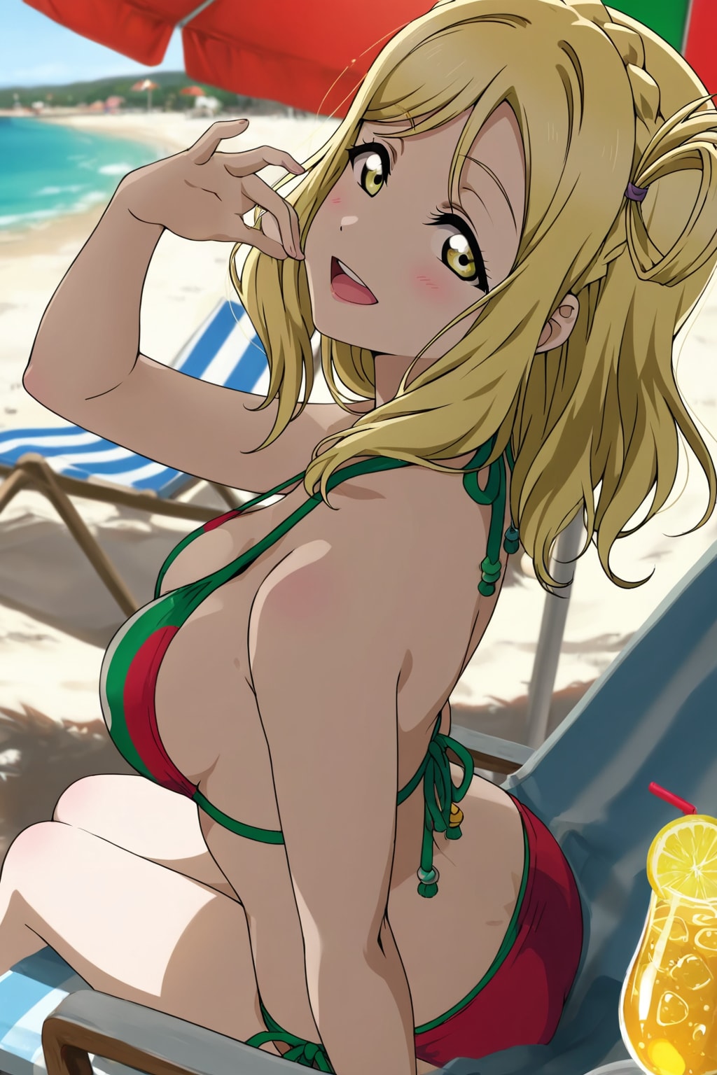 鞠莉のイタリアンビーチでシャイニーバカンス👙🇮🇹🏖️❤️