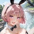 バニーガール✖️川遊び 2枚目