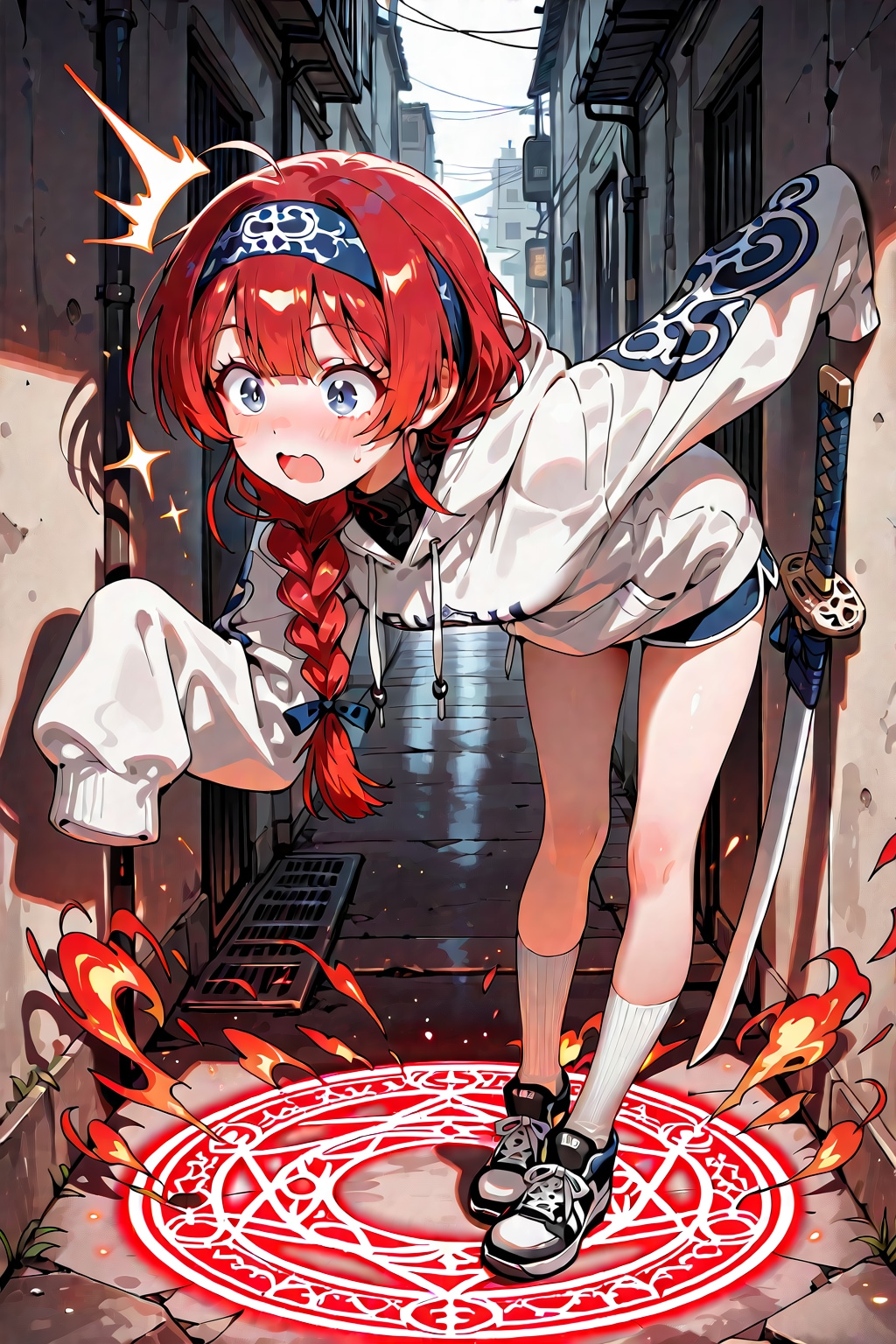 路地裏での召喚
