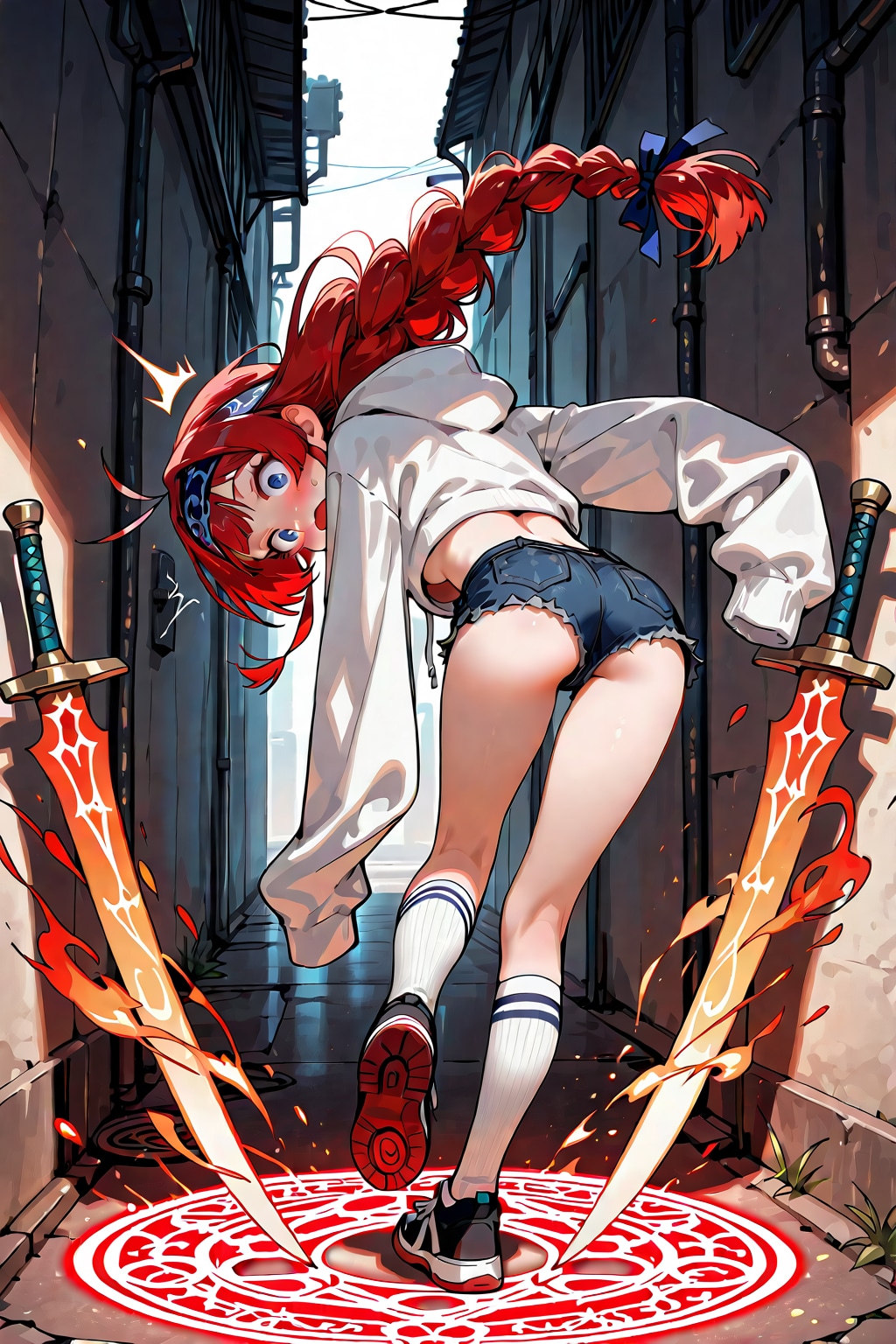 路地裏での召喚