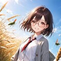 眼鏡女子 楓の昆虫の国 グラスホッパーの丘 3枚目