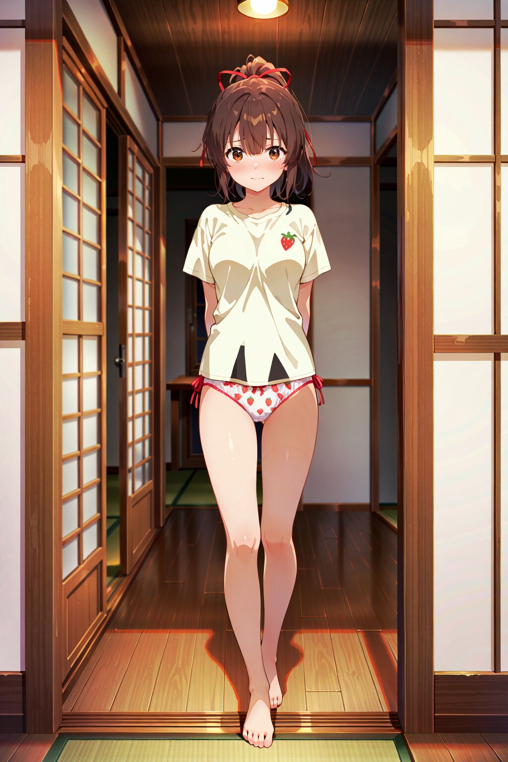 シャツ＋ぱんつ＝恥じらい顔 Y829