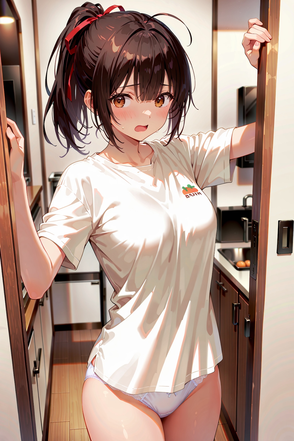 シャツ＋ぱんつ＝恥じらい顔 Y829