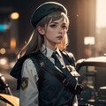 ベレー帽.軍服.映画のような静止画 8枚目
