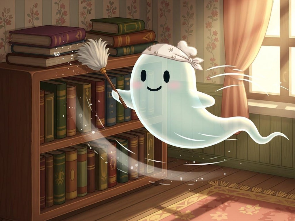 大掃除するお化けさん達