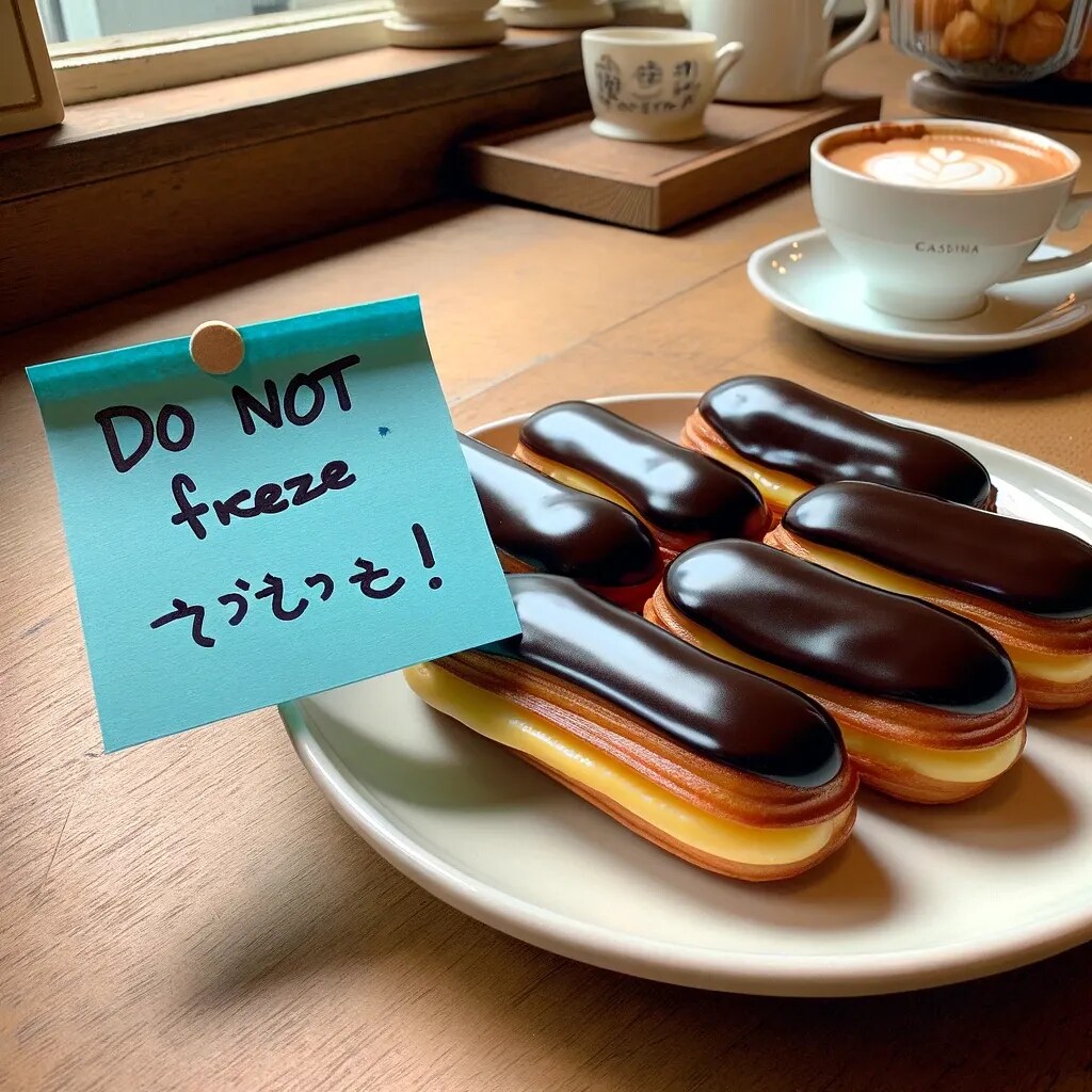 エクレアは冷凍しちゃダメよ！