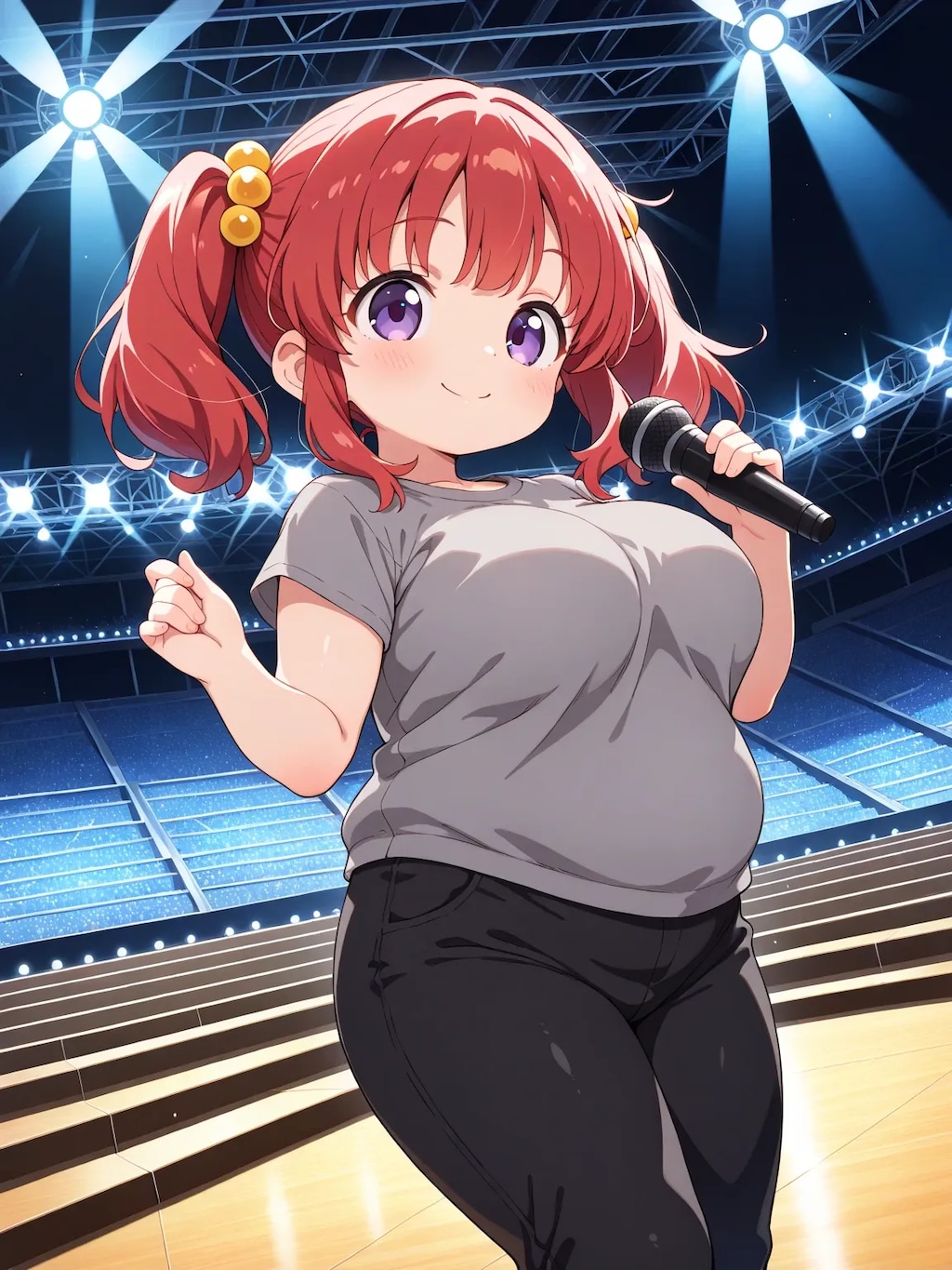 練習中のめぐみちゃん