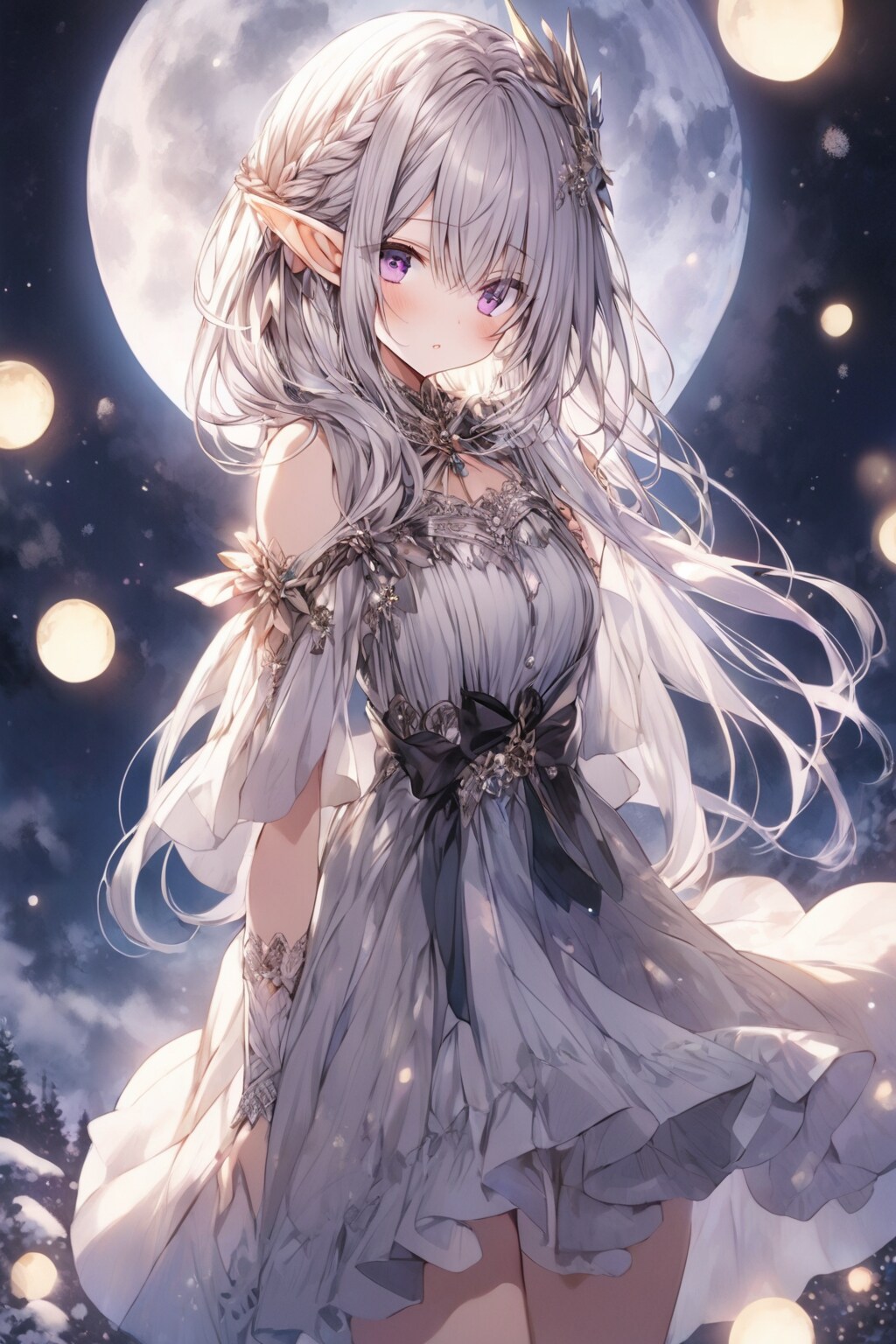 月夜 | の人気AIイラスト・グラビア