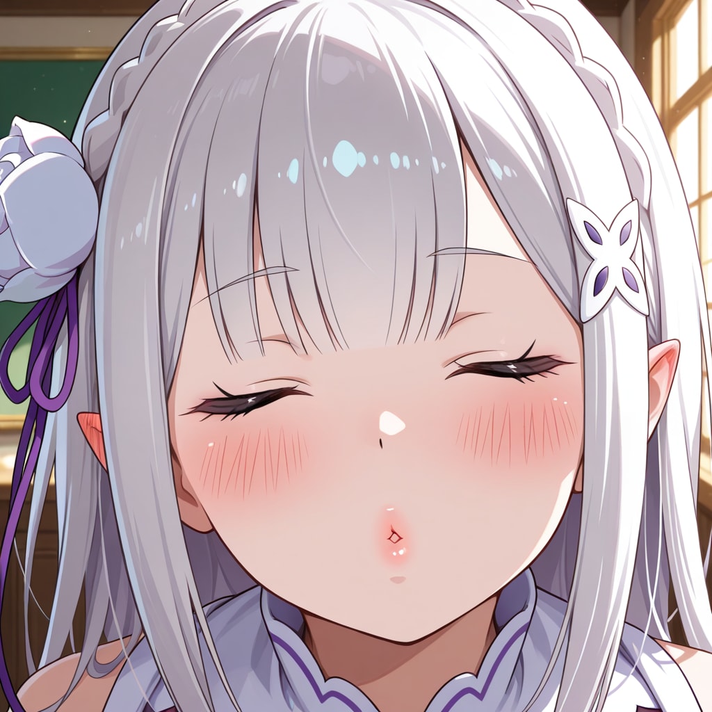 キス待ちエミリアたん
