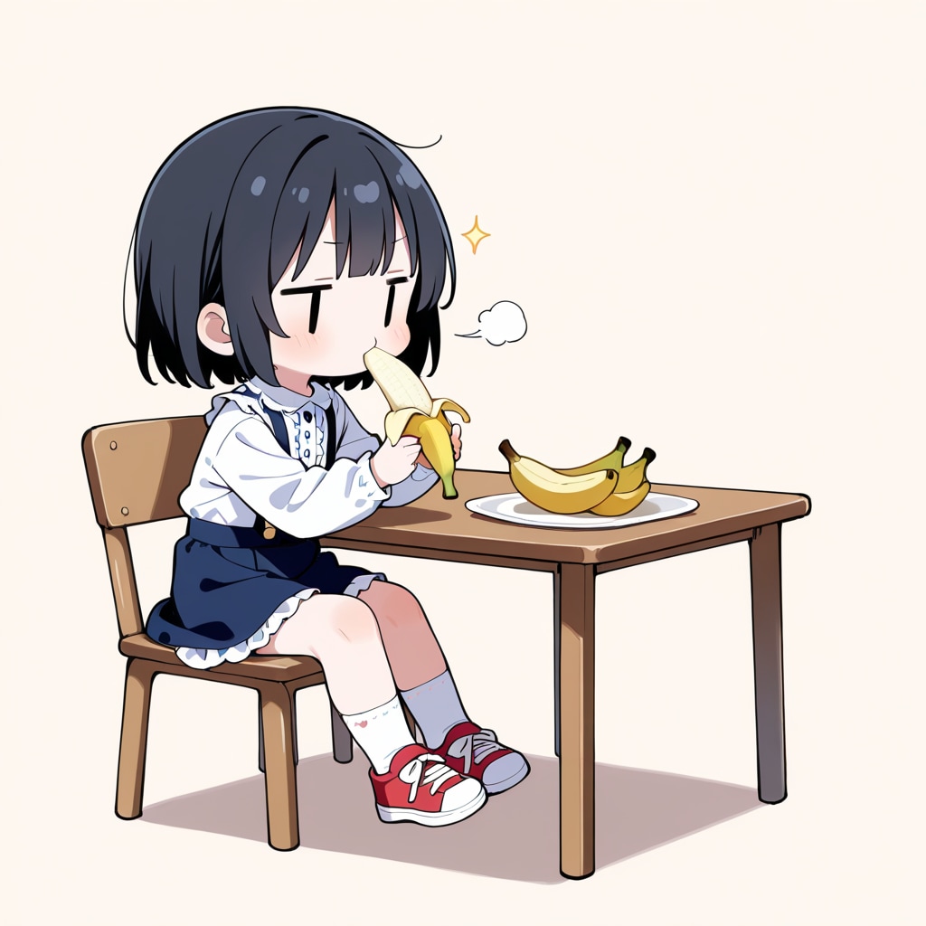 バナナを食べる | の人気AIイラスト・グラビア