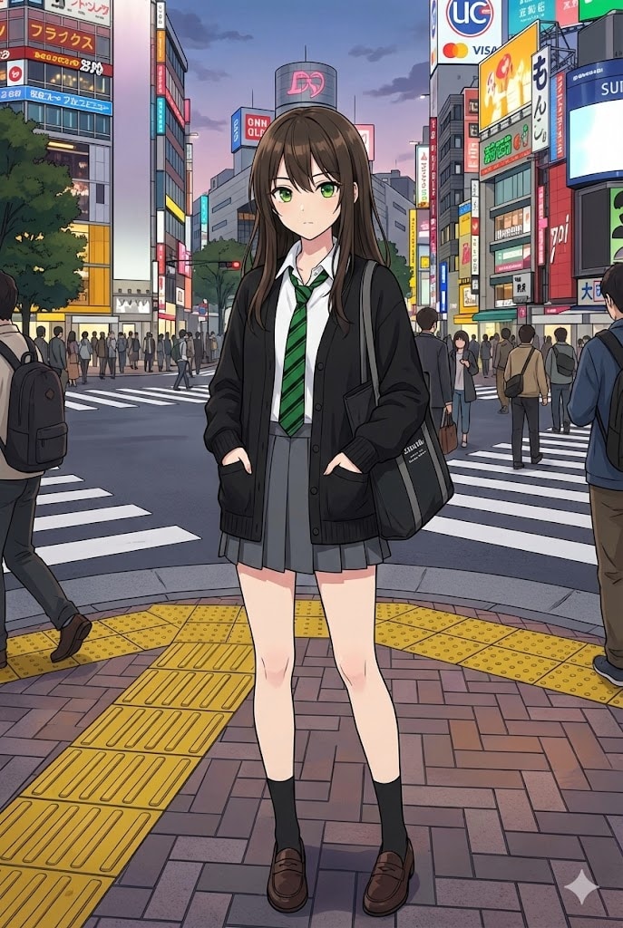 渋谷の横断歩道前 | の人気AIイラスト・グラビア