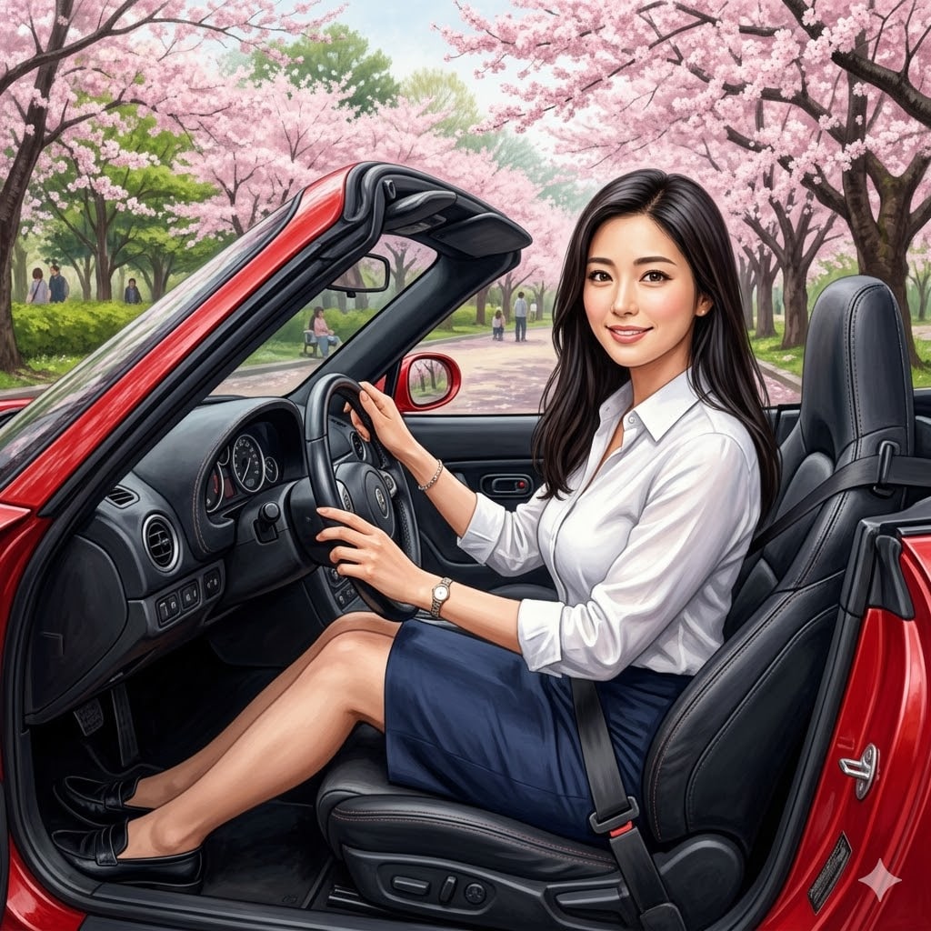 お花見ドライブ２ | の人気AIイラスト・グラビア