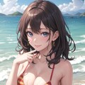 ストライプビキニのお姉さん 6枚目