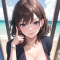 ストライプビキニのお姉さん 7枚目