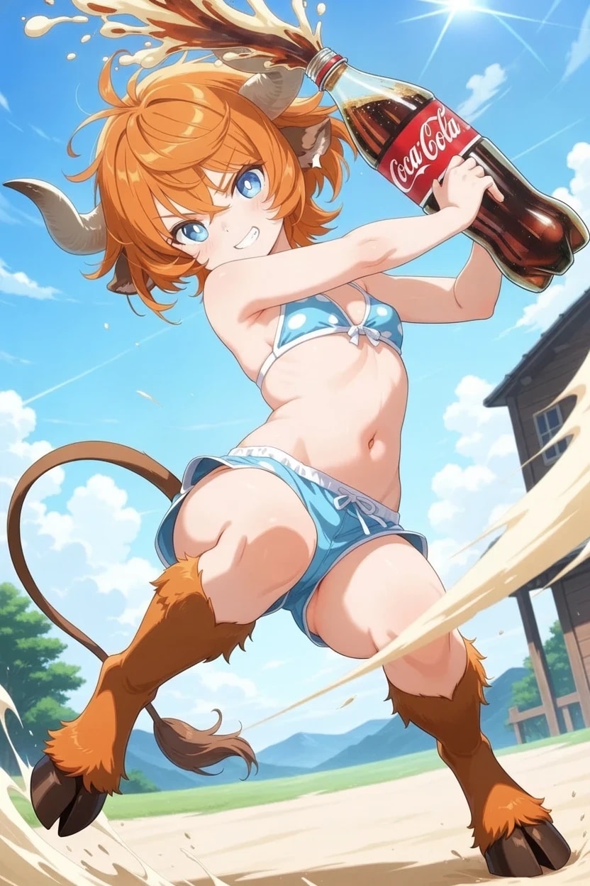 コーラを振る