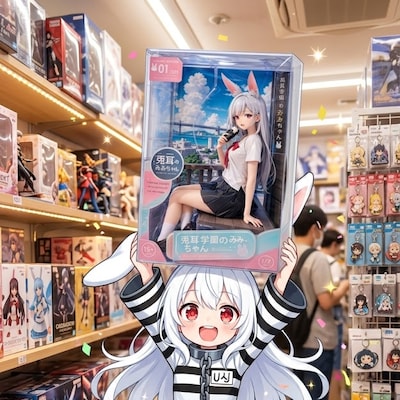 わ~い‼️みみちゃんのフィギュア、買っちゃいましたぁ♥️ | の人気AIイラスト・グラビア