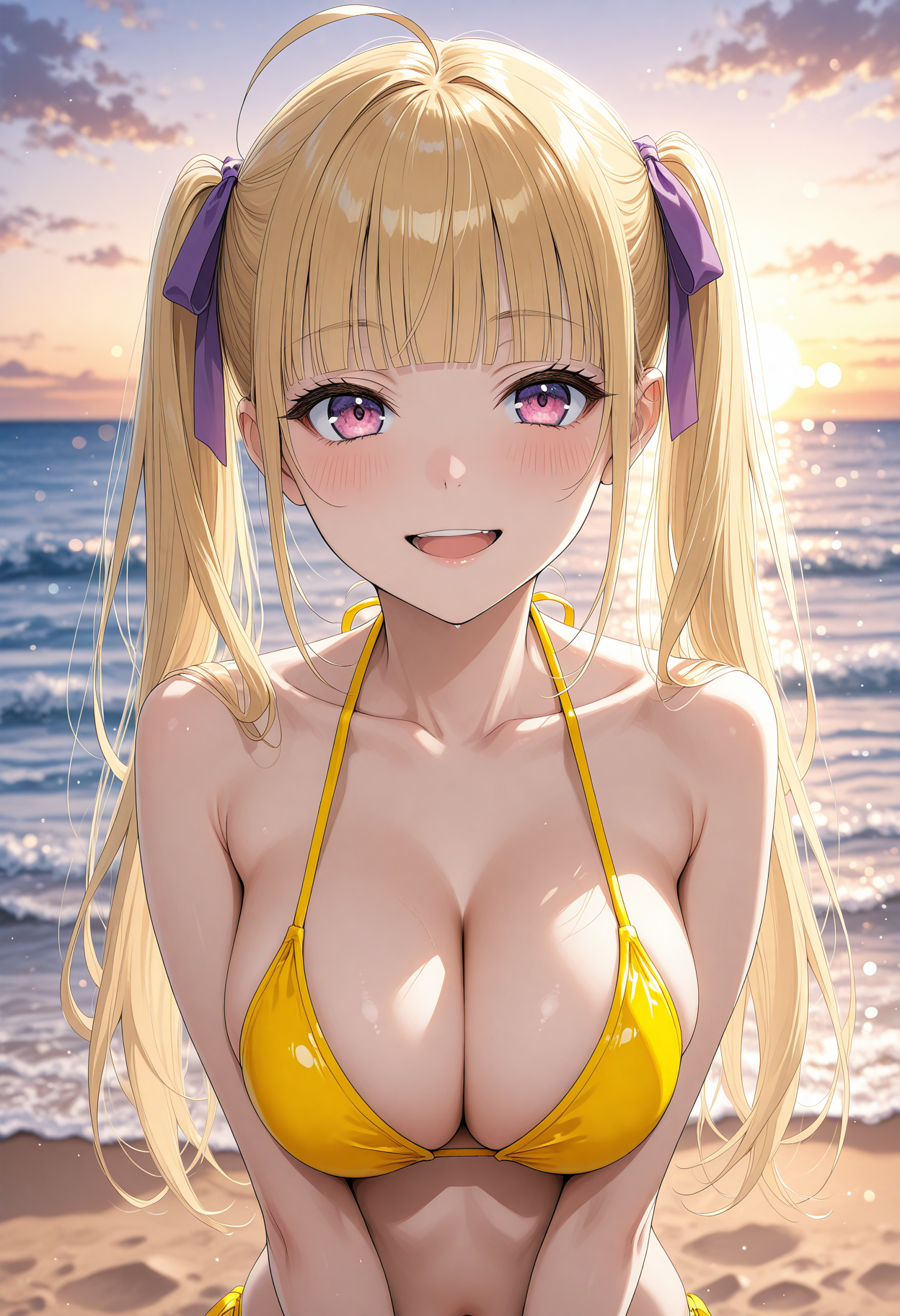 金髪ツインテ ビキニ