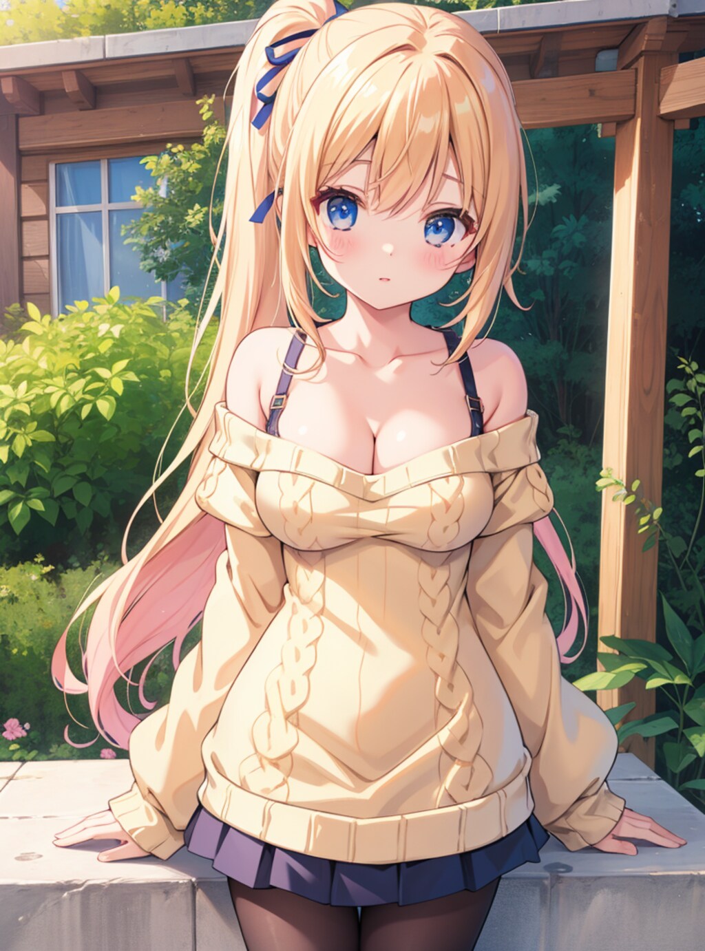 肩だしニット　その１