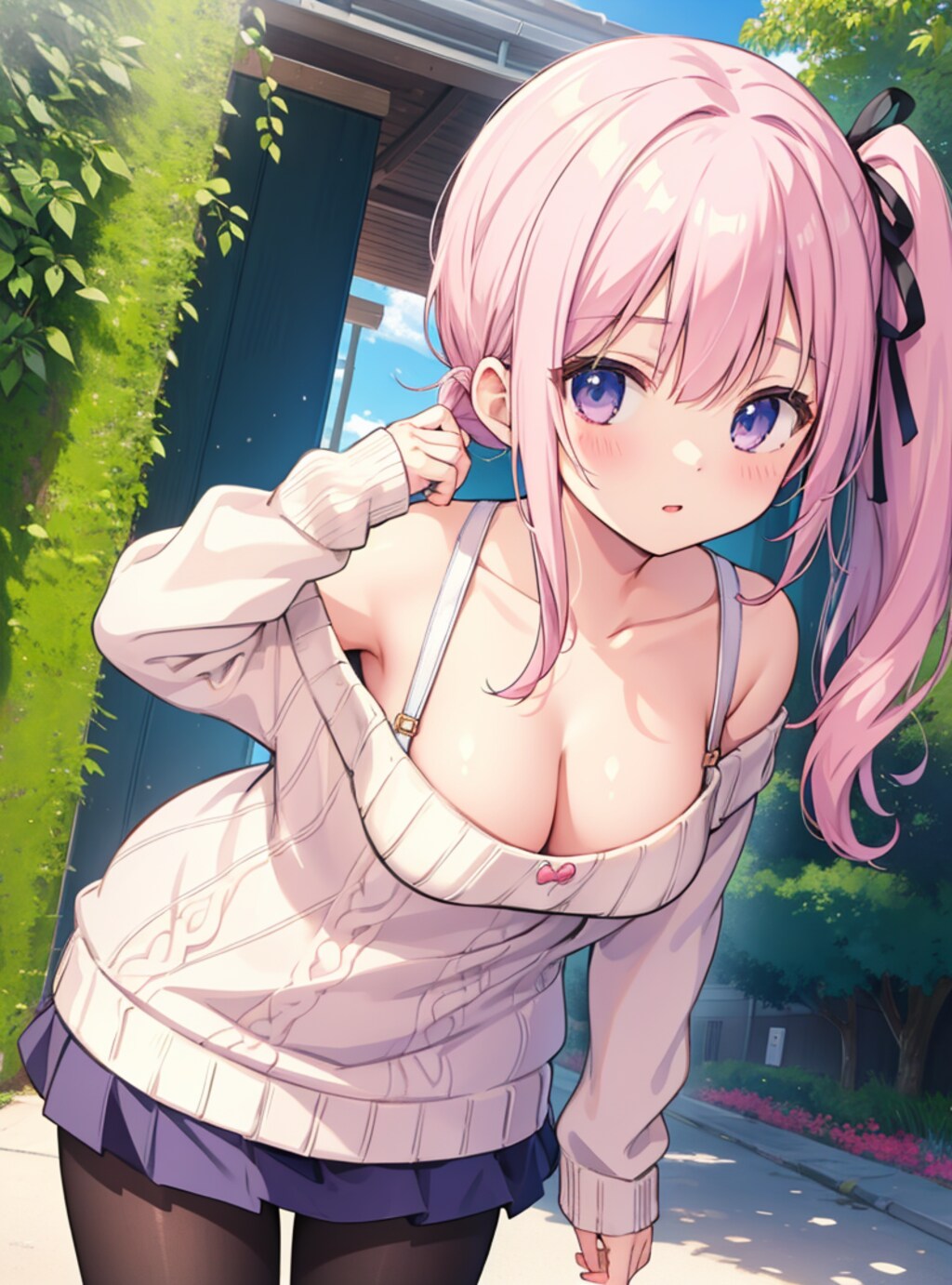 肩だしニット　その１
