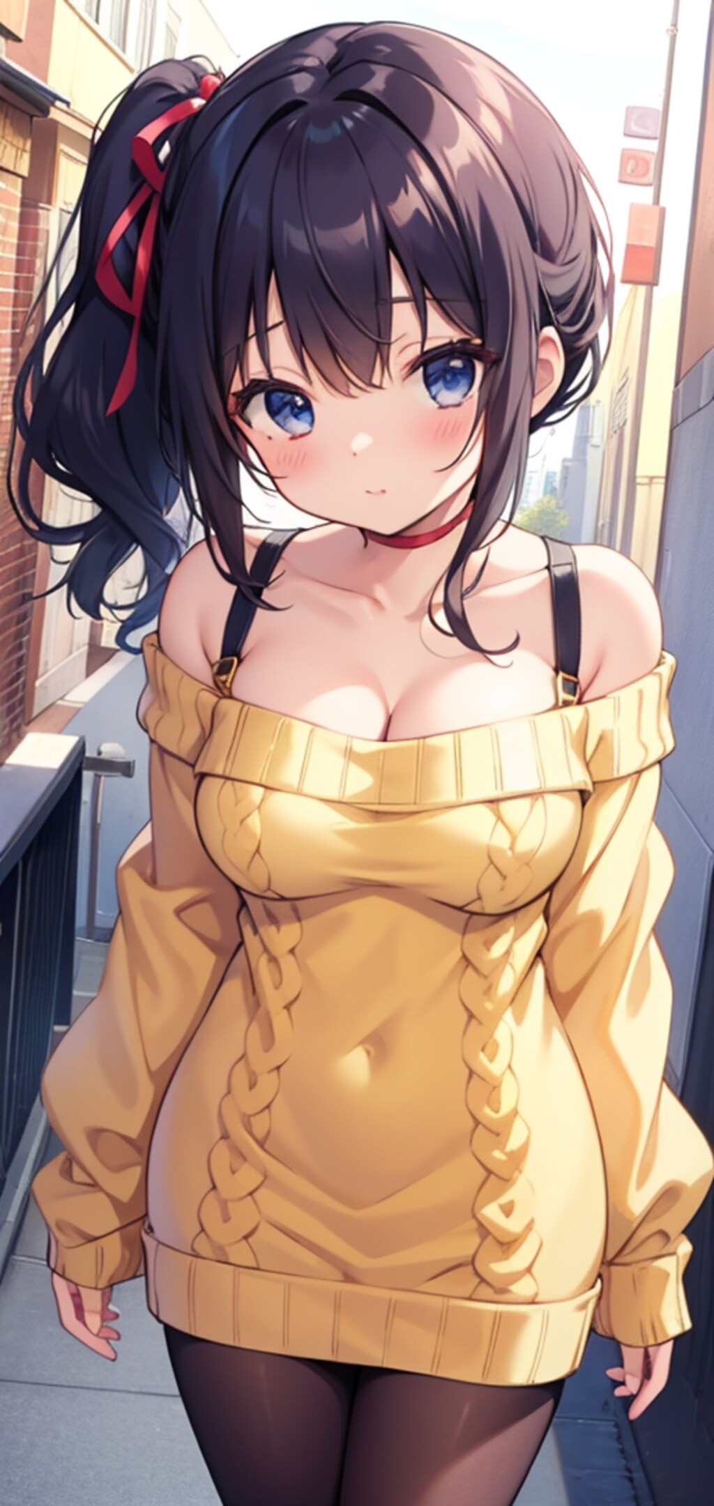 肩だしニット　その１
