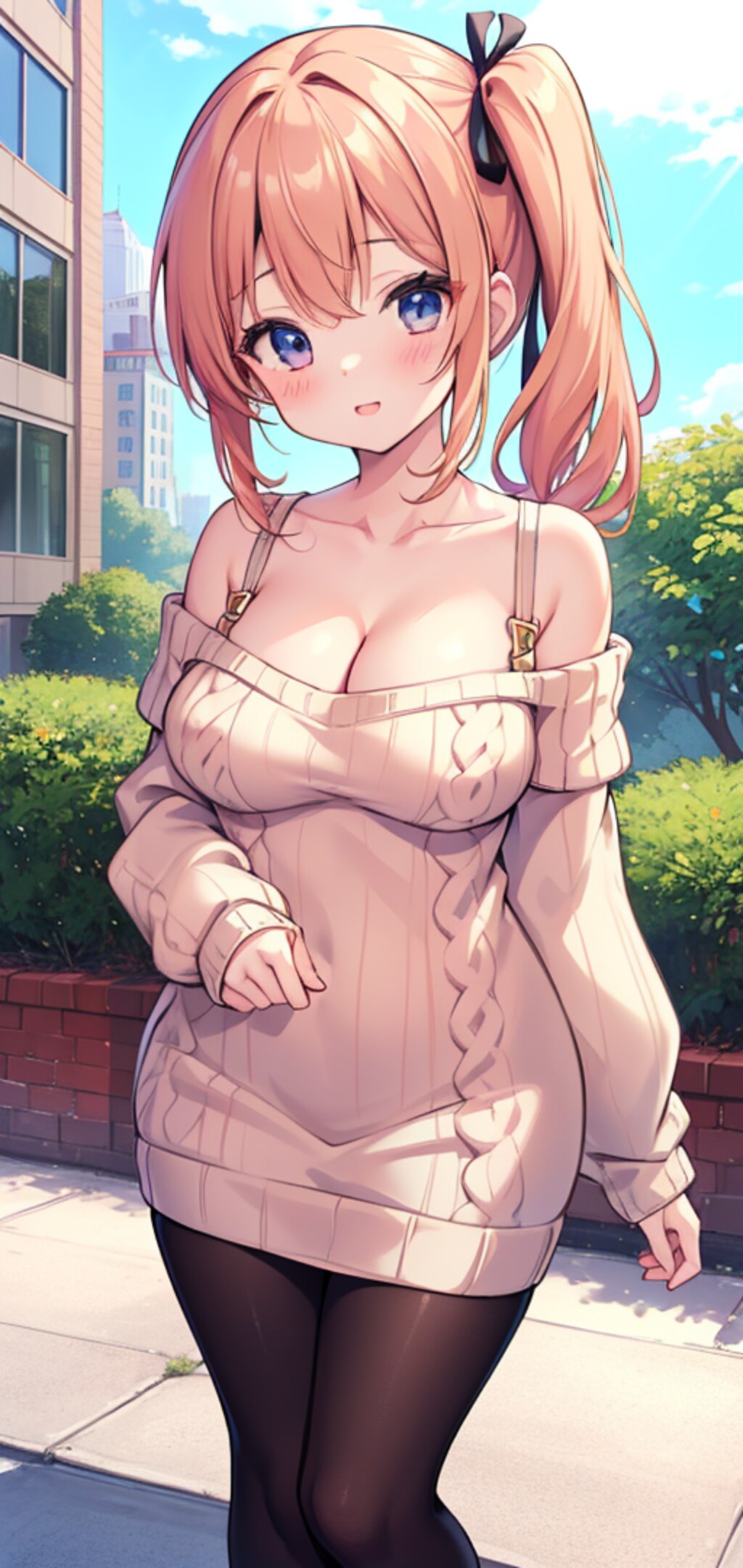 肩だしニット　その１