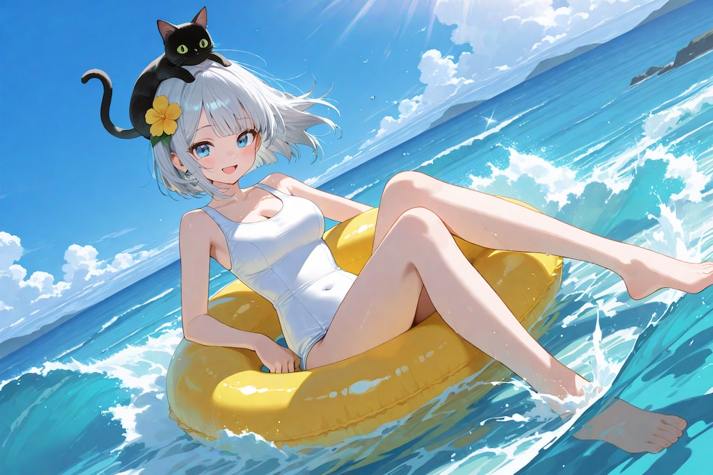 浮き輪に乗ってどこまでも
