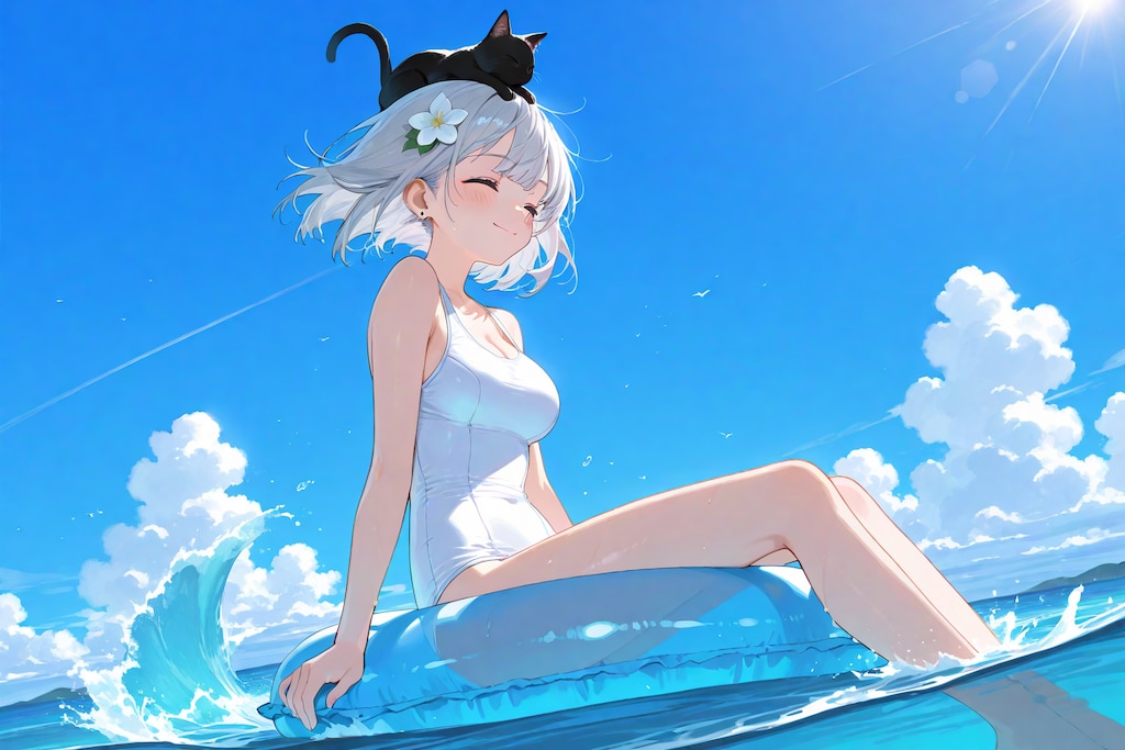 浮き輪に乗ってどこまでも