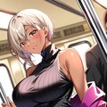 褐色ショートボブお姉さん 4枚目