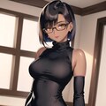 褐色ショートボブお姉さん 12枚目