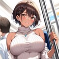 褐色ショートボブお姉さん 7枚目