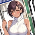 褐色ショートボブお姉さん 3枚目