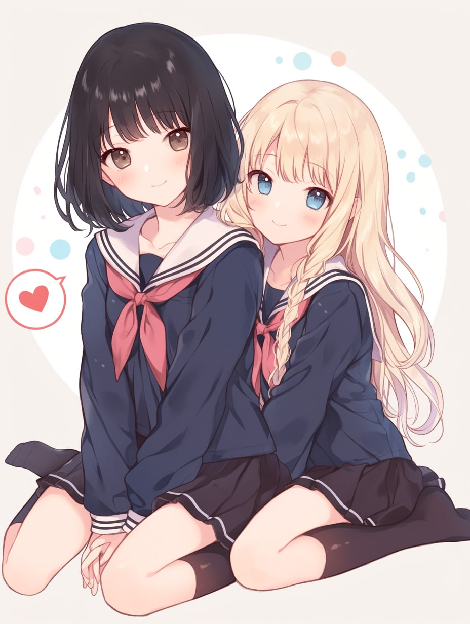 二人のJK291 | の人気AIイラスト・グラビア