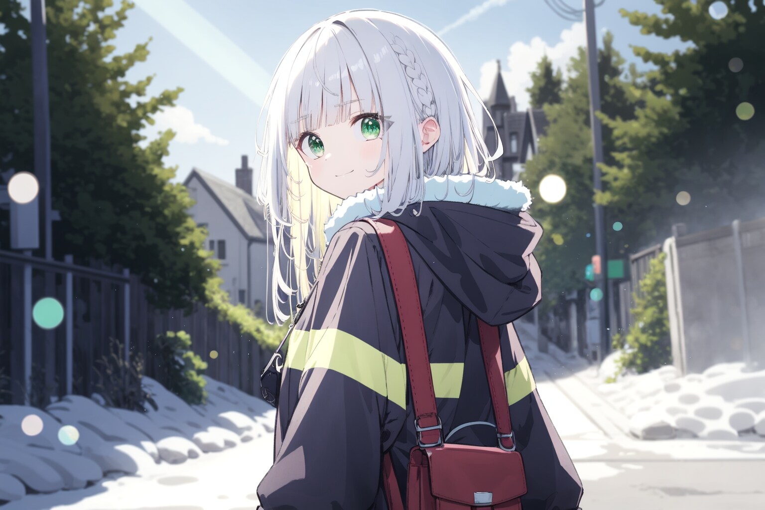 冬の通学路
