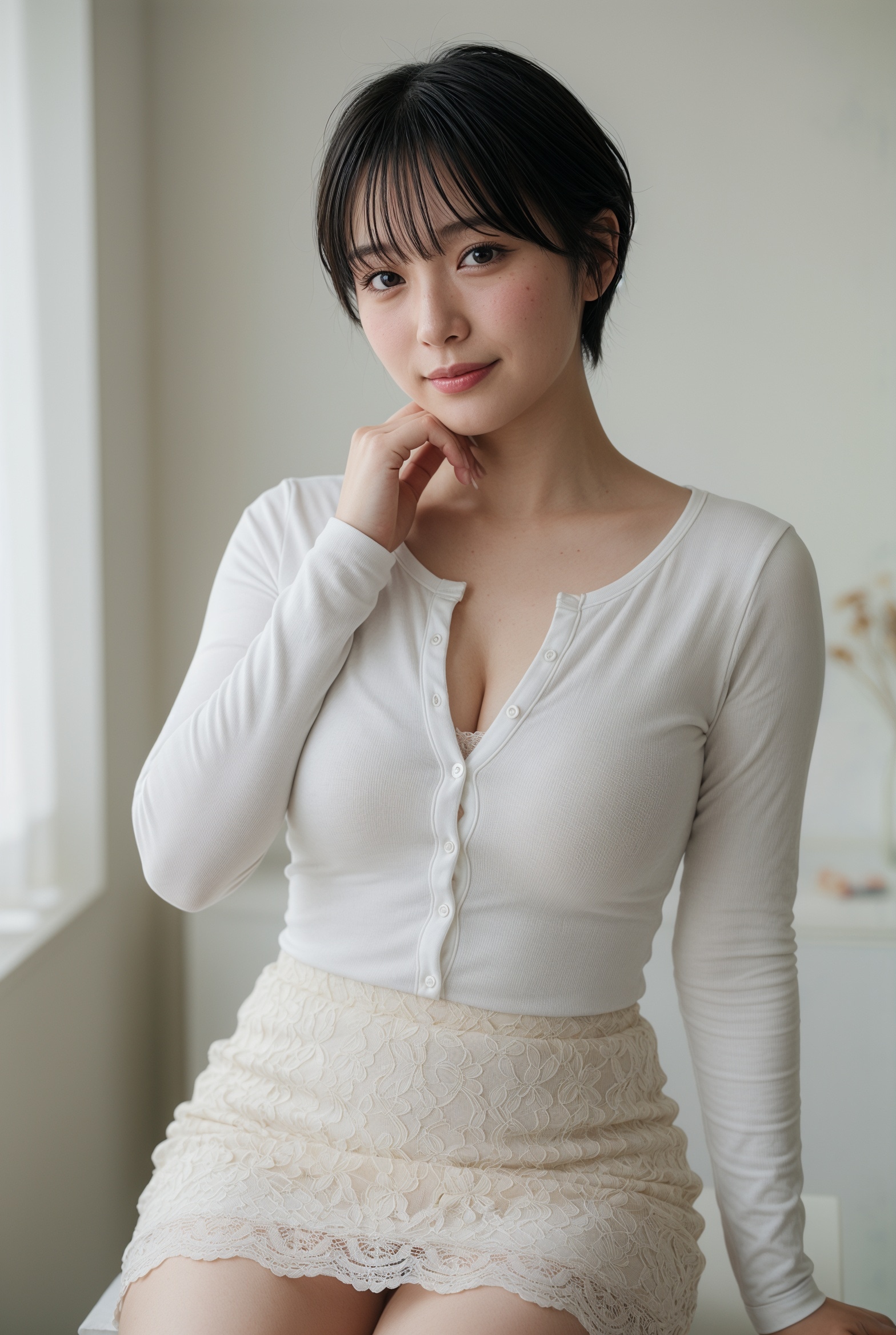 ボタンTシャツ