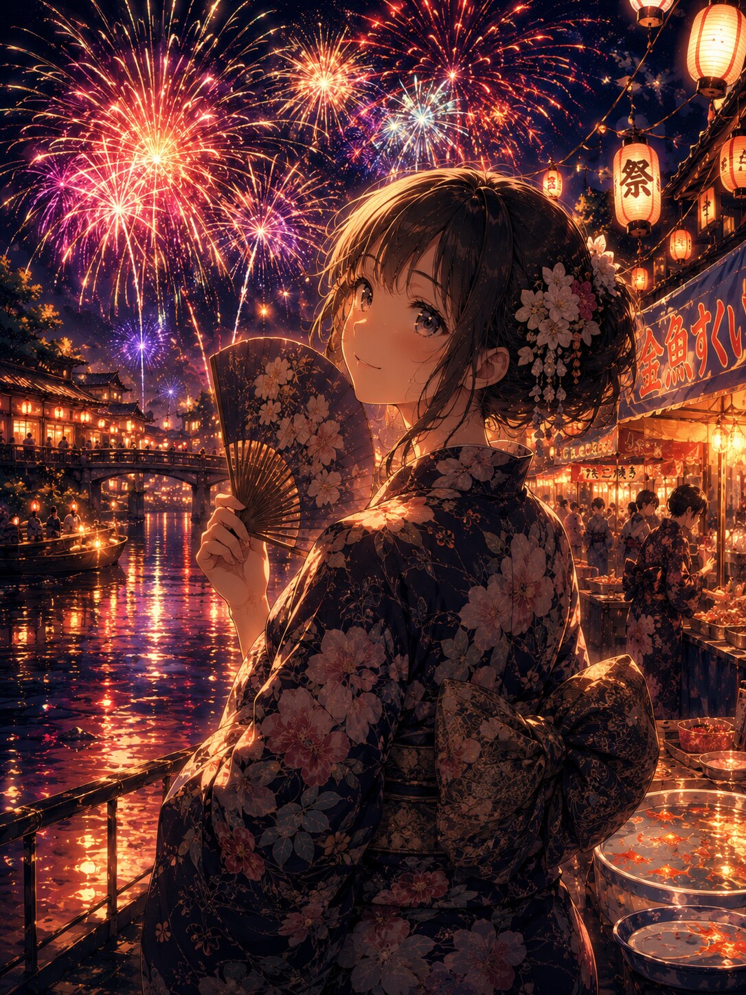 花火の夏祭り。君との記憶