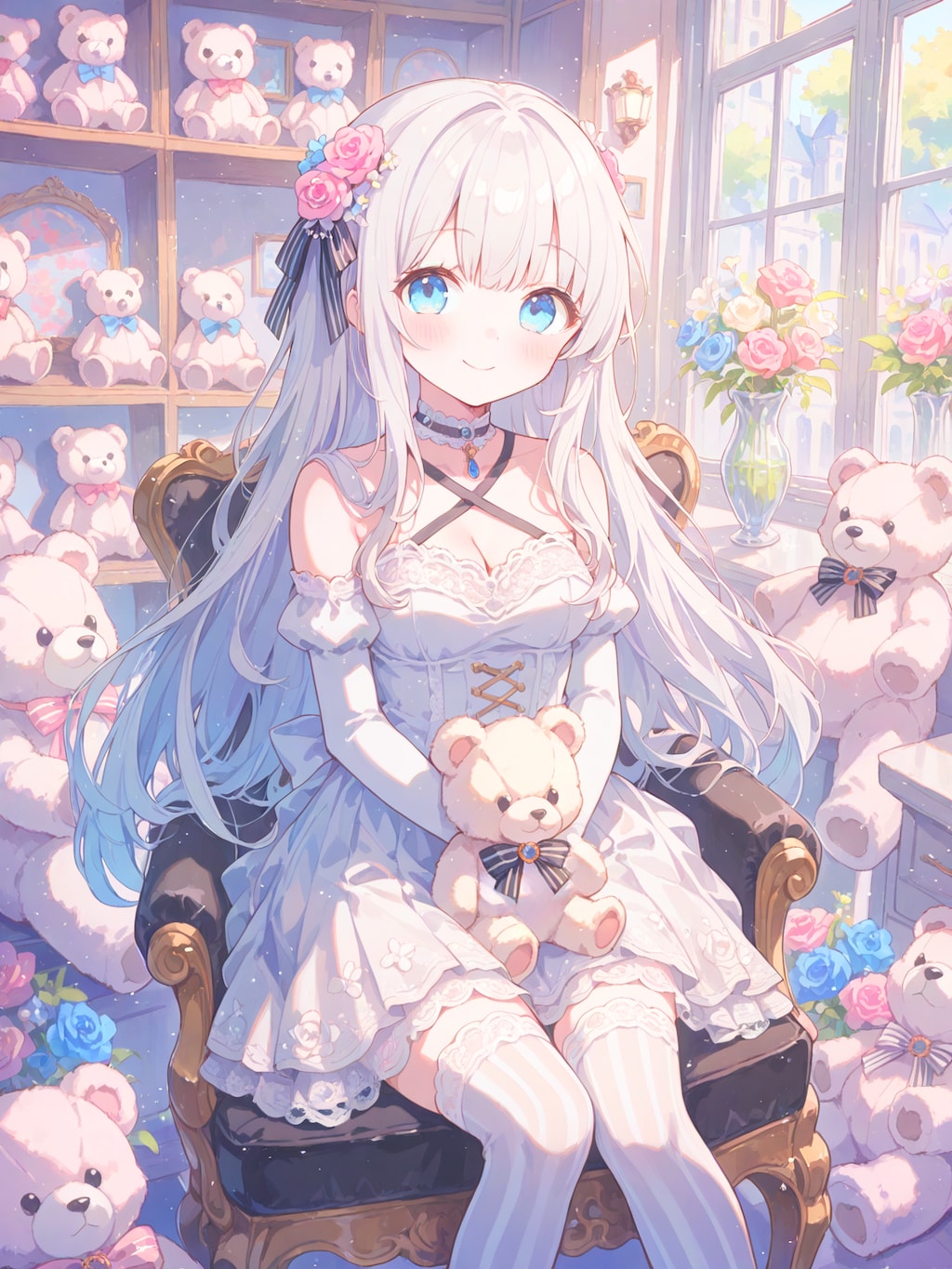 白テディの淑女