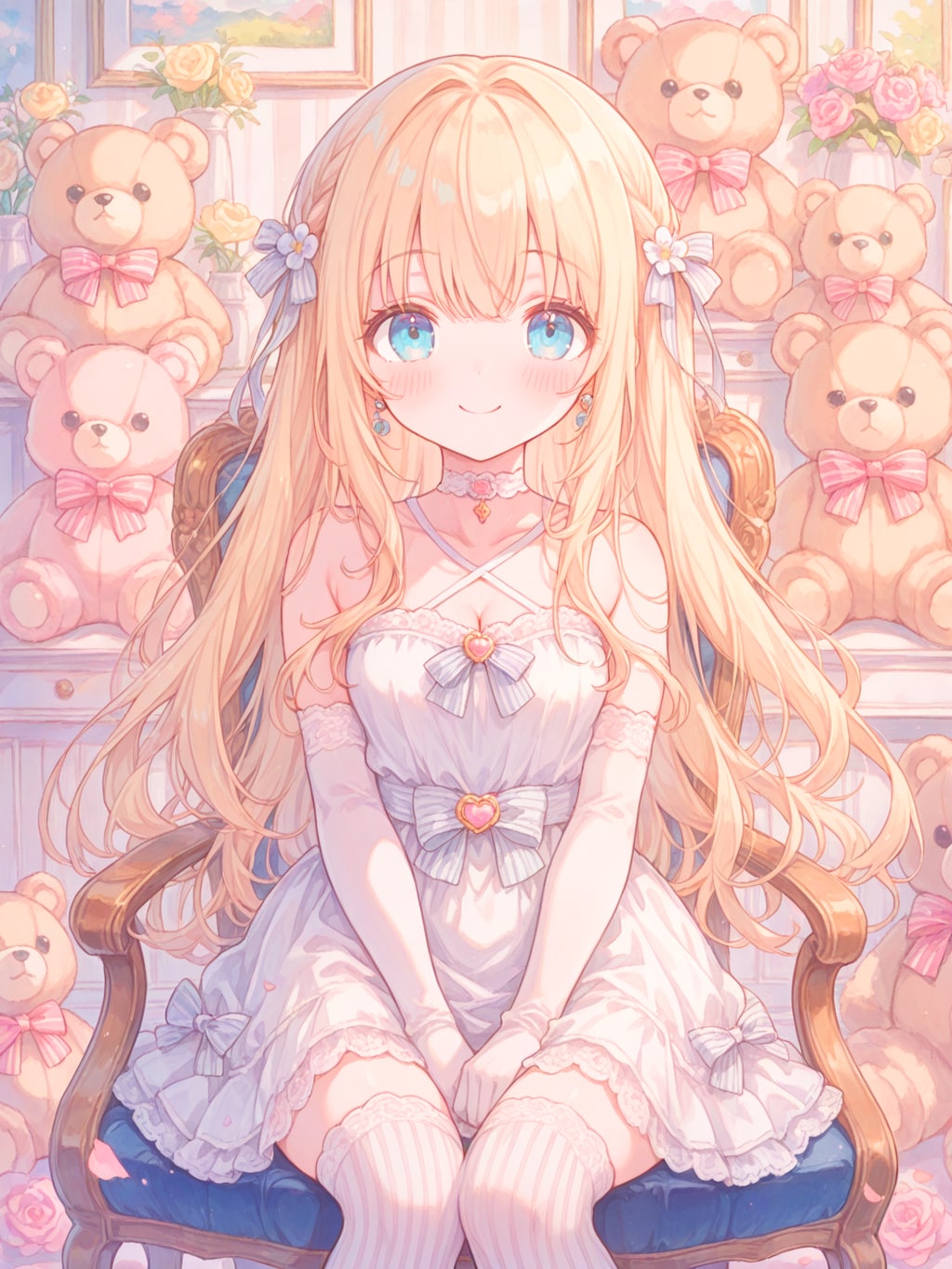 白テディの淑女