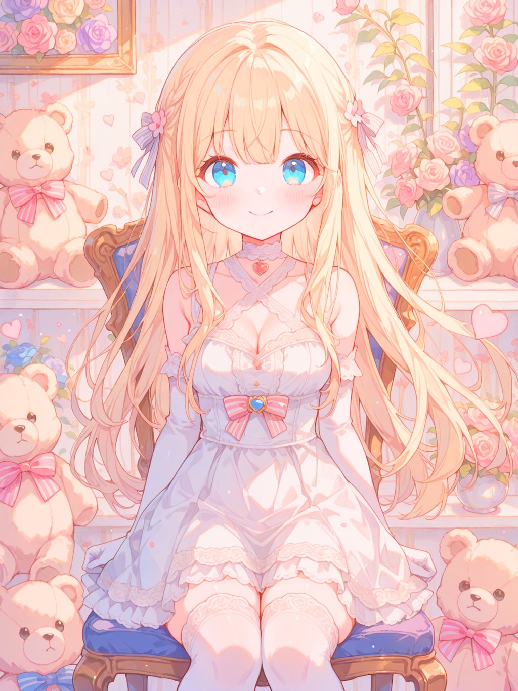 白テディの淑女