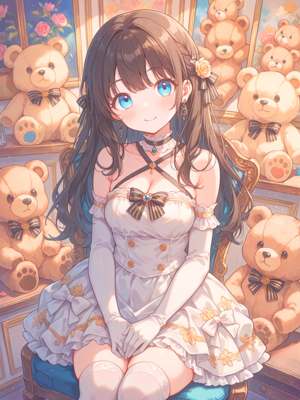 白テディの淑女