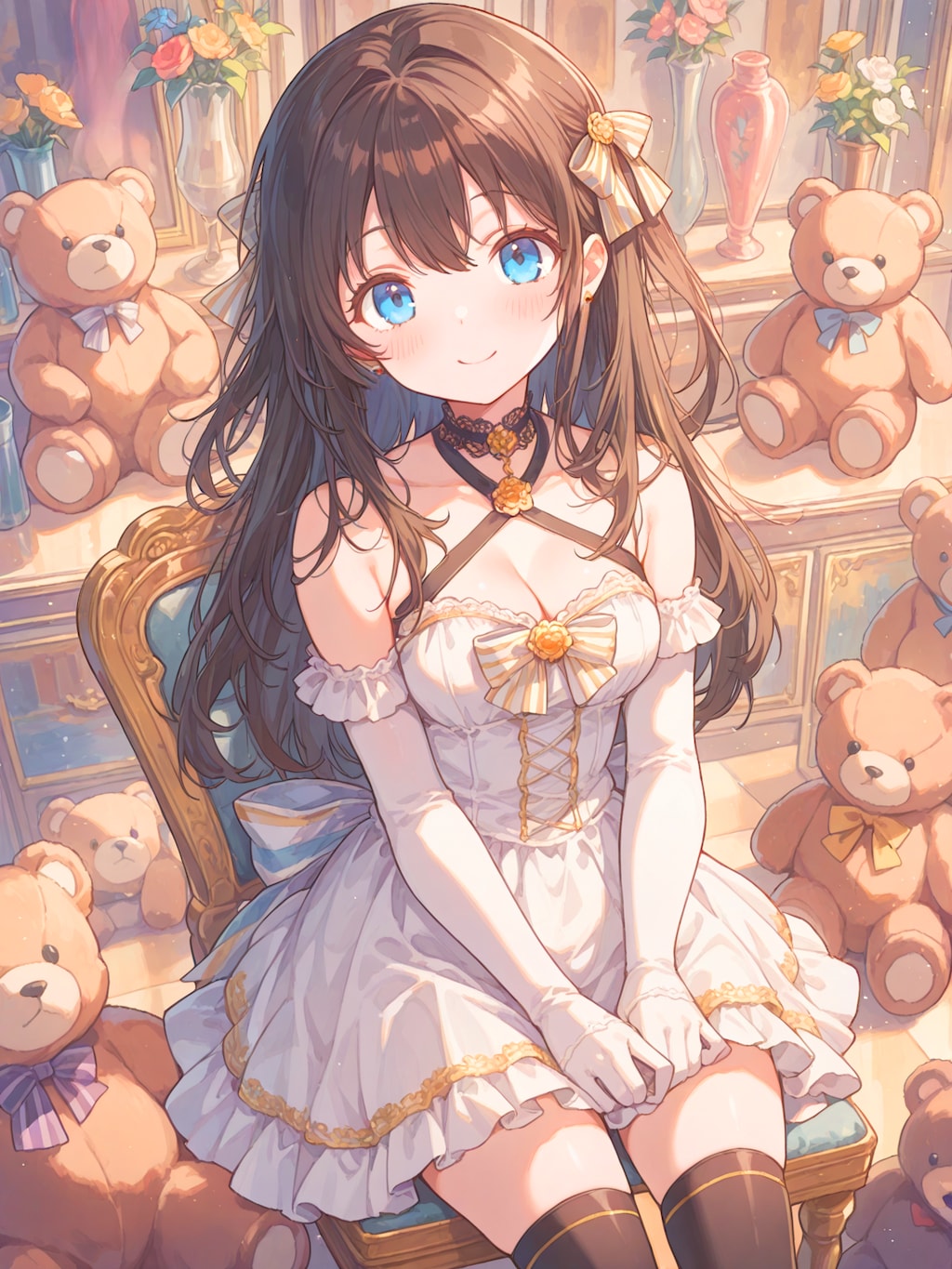 白テディの淑女