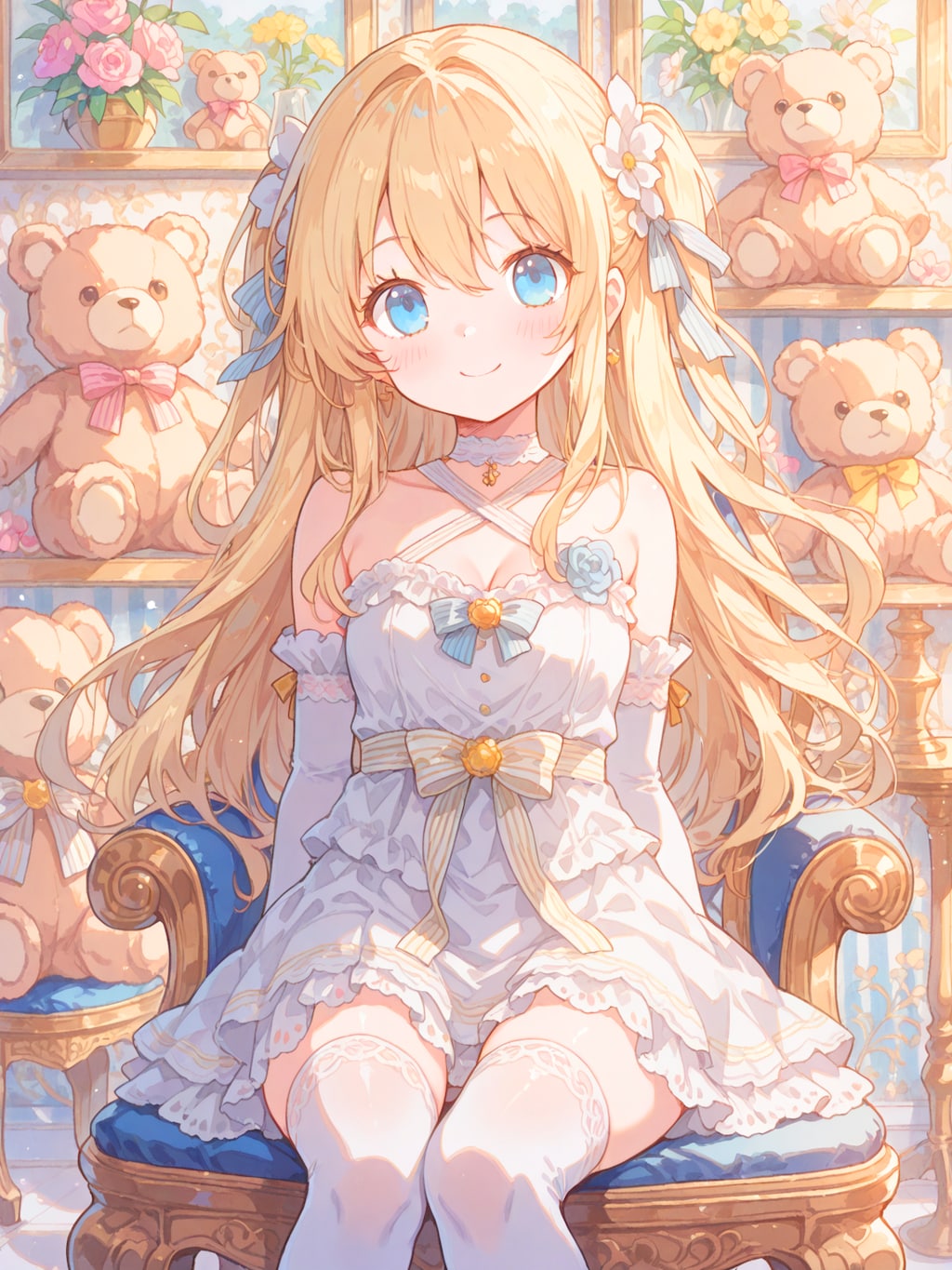 白テディの淑女