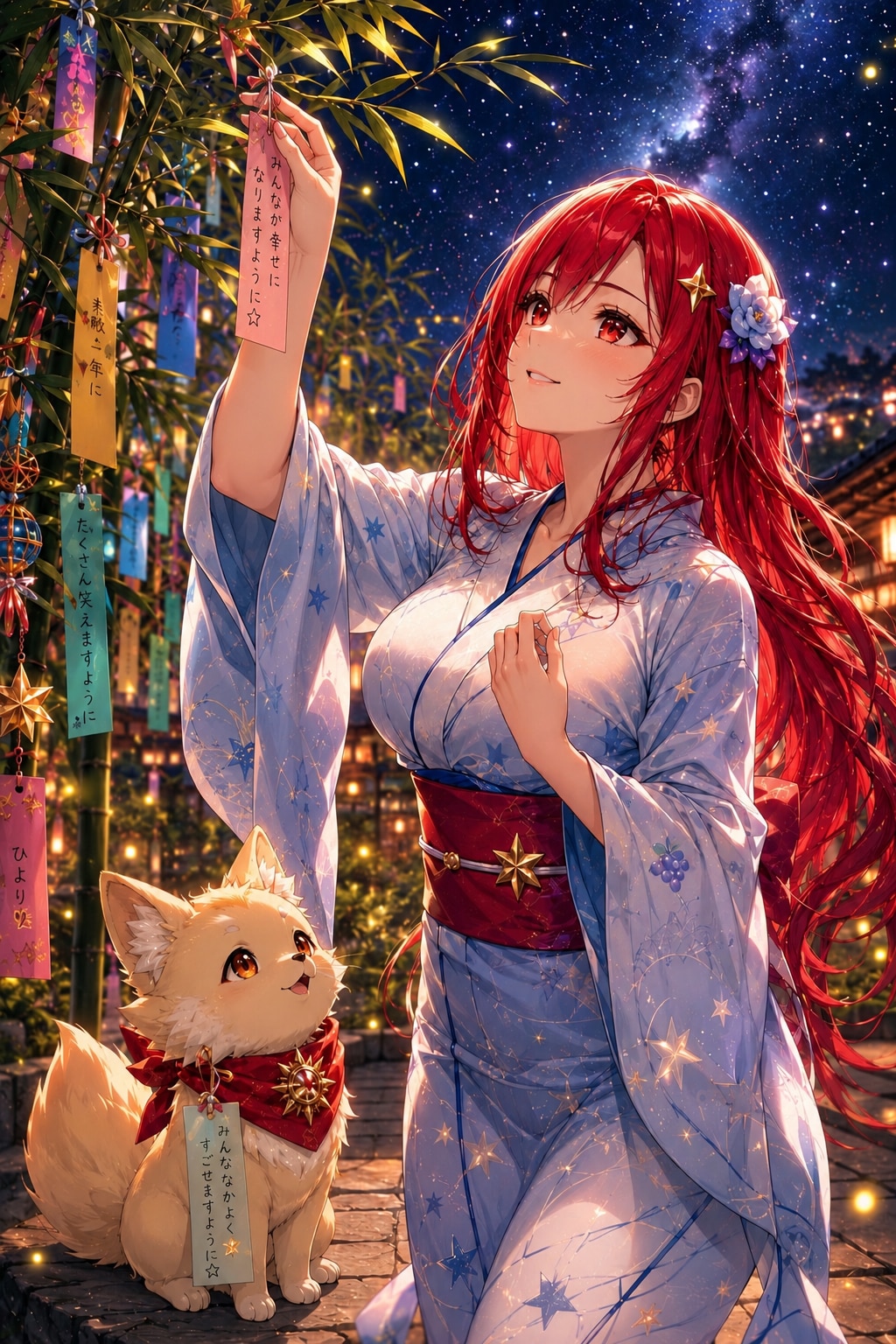 願いを込めて、星に手を伸ばす夜‪🎋‬彡