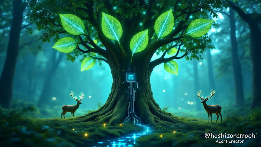 森がAIを、AIが森を描く🌲💡🦌
