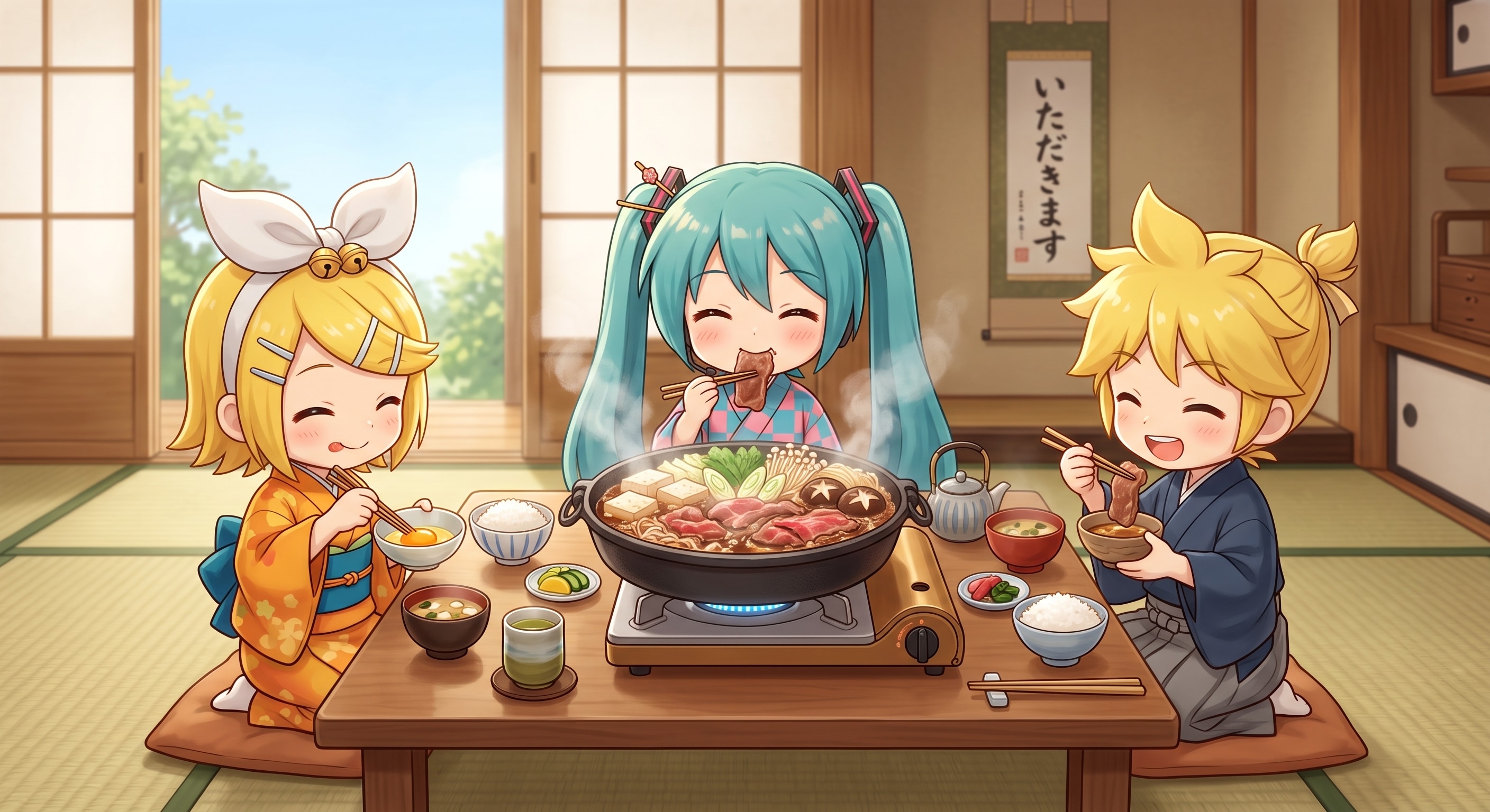 今日のお昼はすき焼きです | の人気AIイラスト・グラビア