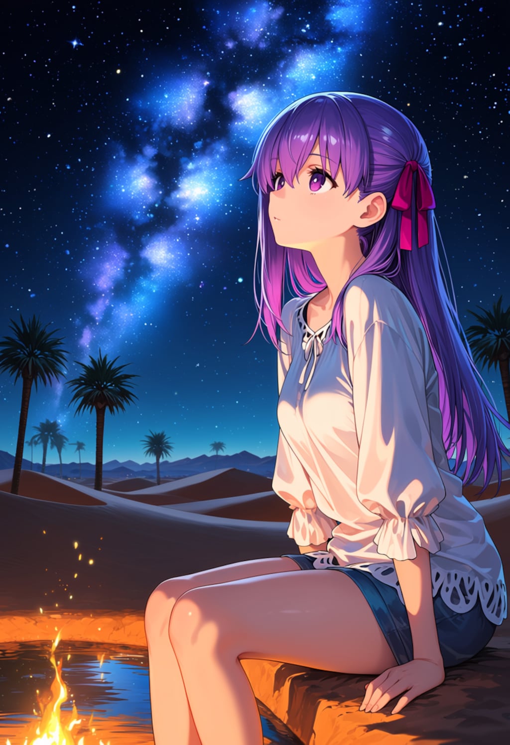 星降る砂漠の夜