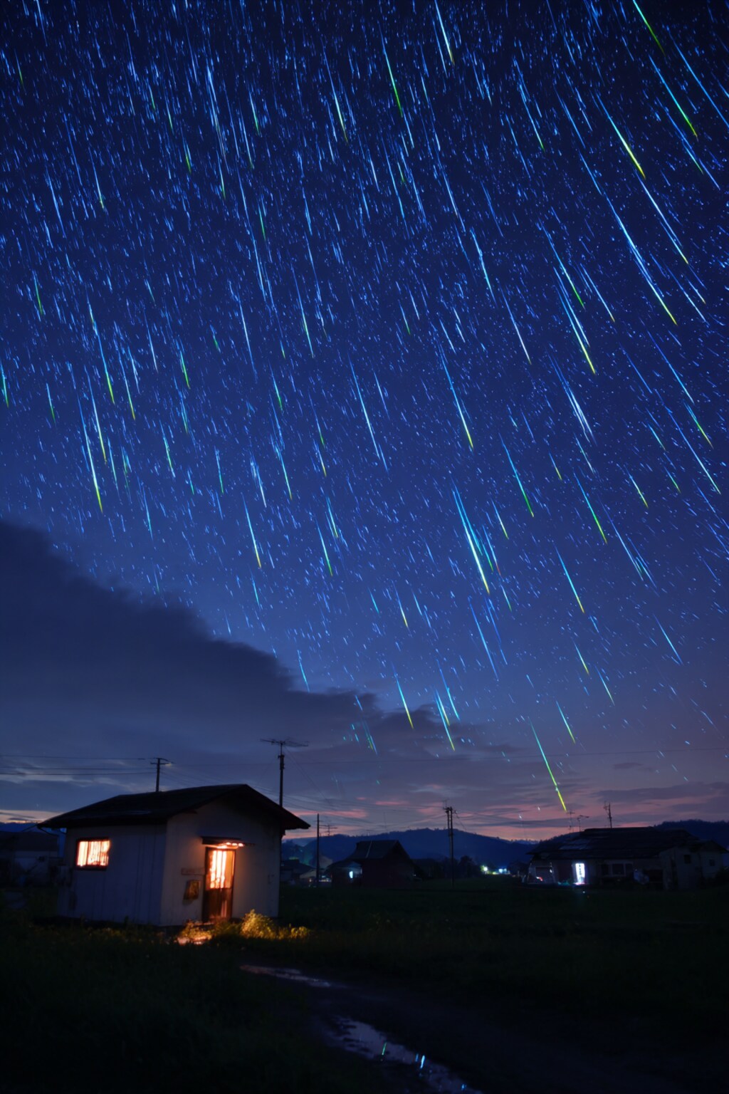 夜明けの流星雨
