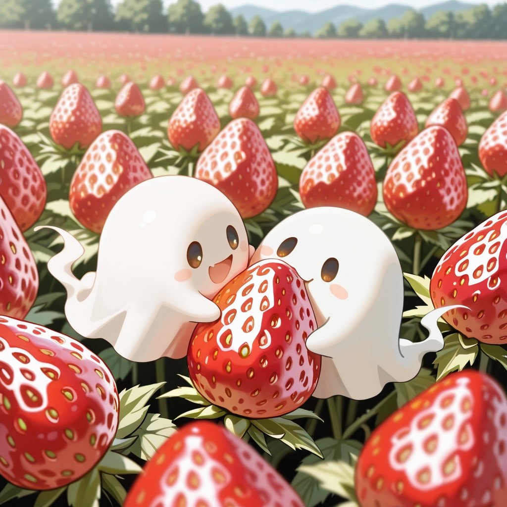 いいいちごの日のお化けさん | の人気AIイラスト・グラビア