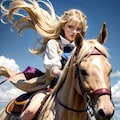 馬に乗る金髪の人 2枚目